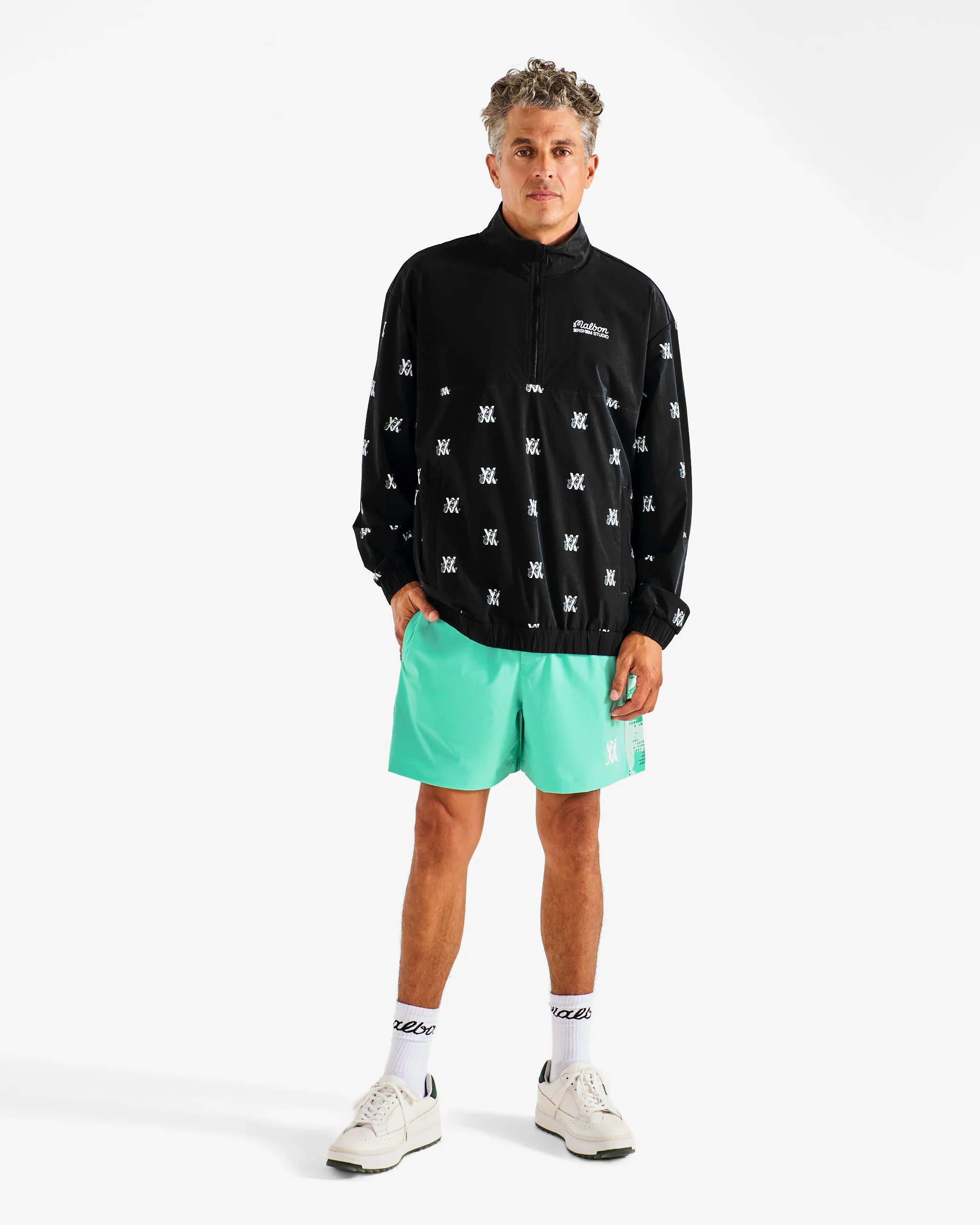 ARSHAM MONOGRAM QUARTER ZIP - Image 4