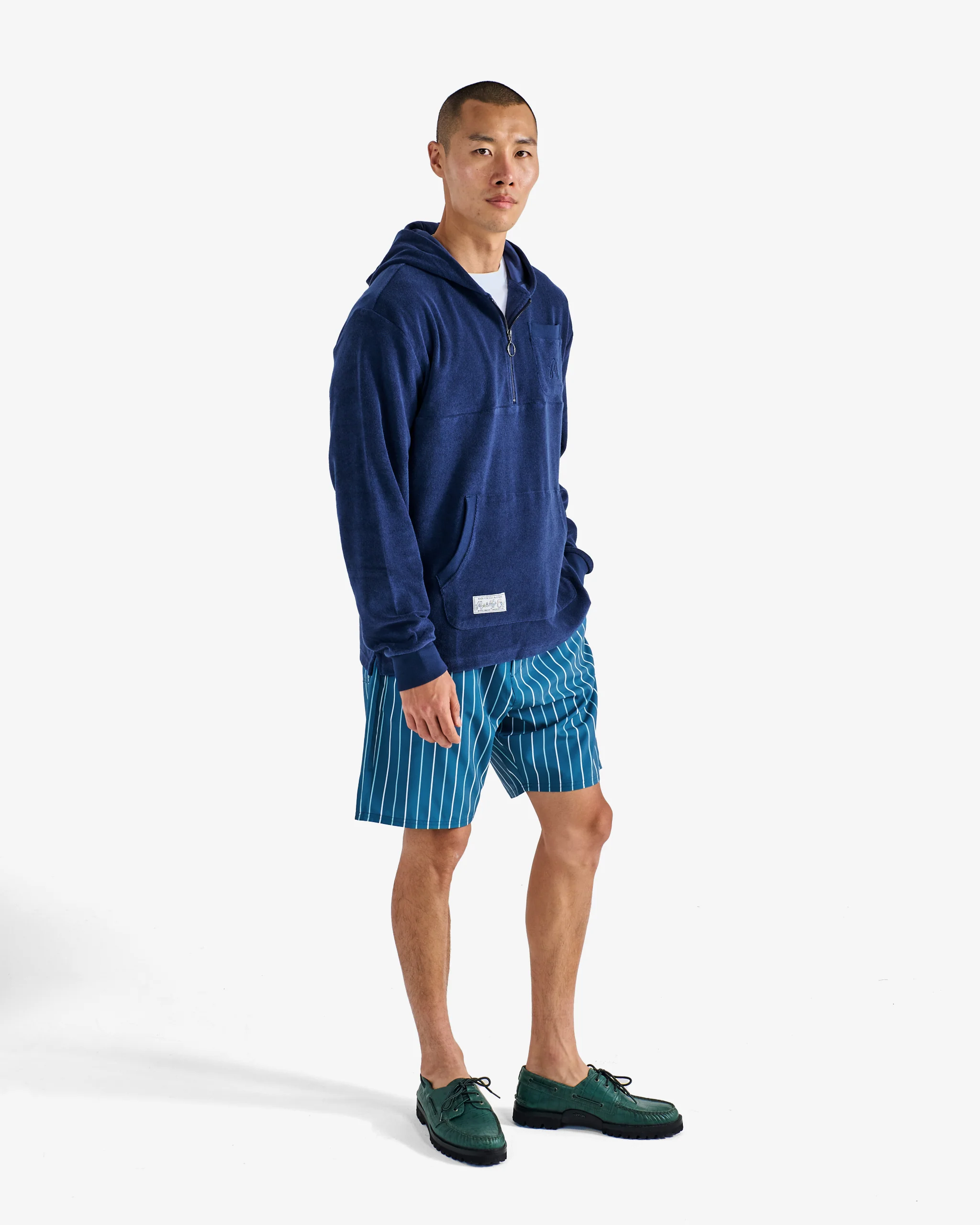 CASTELLO FRENCH TERRY QUARTER ZIP HOODIE - Image 3