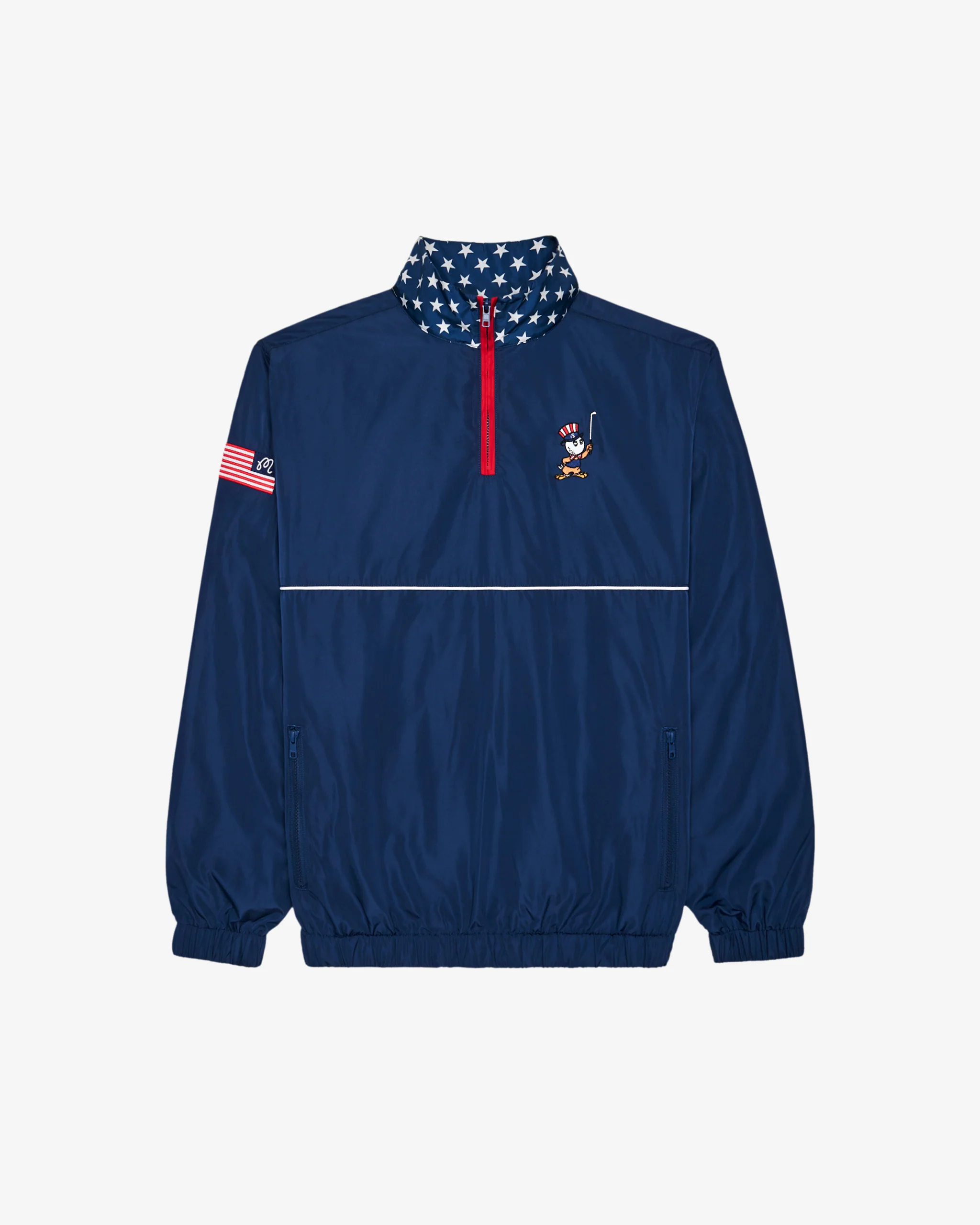 EAGLE BUCKETS NYLON QUARTER ZIP WINDBREAKER
