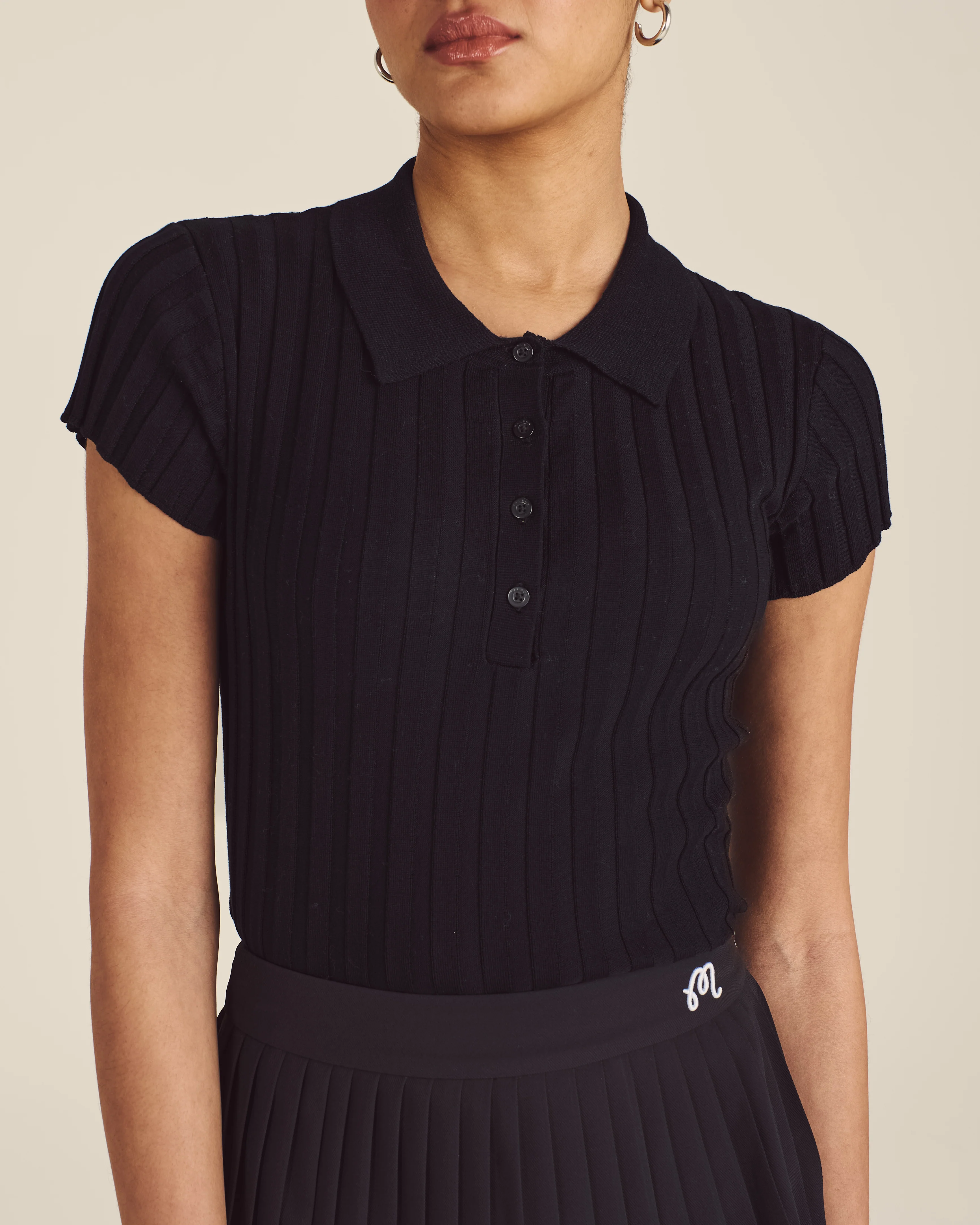 ELEA RIB KNIT POLO - Image 2
