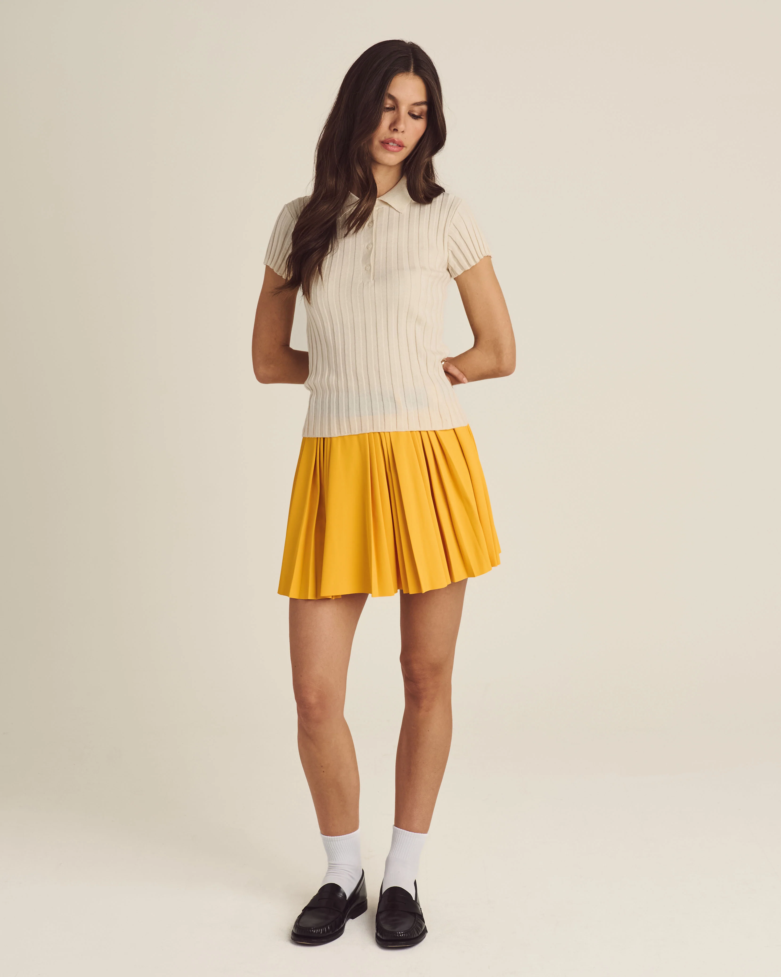 ELEA RIB KNIT POLO