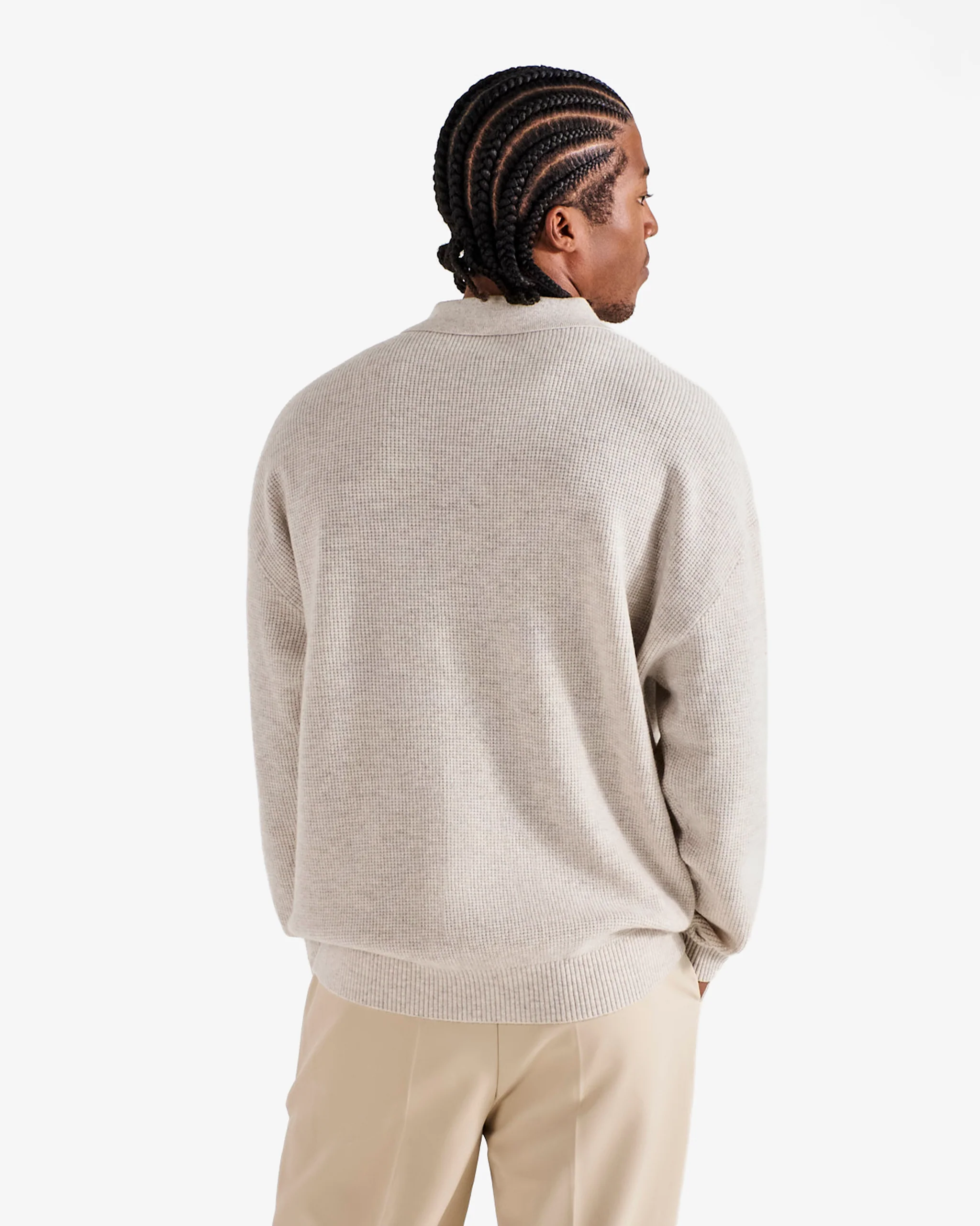GAUGE WAFFLE KNIT POLO - Image 5