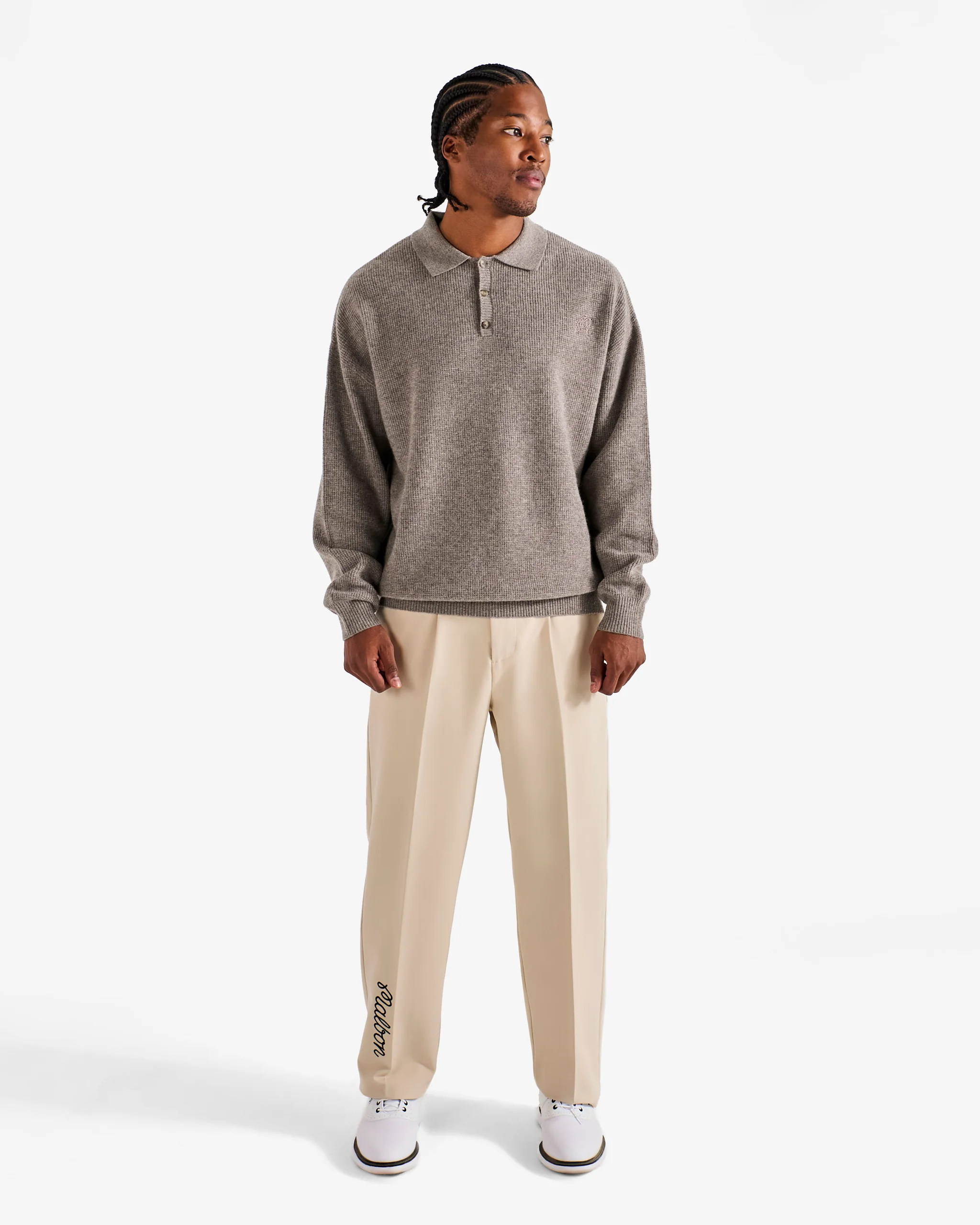 GAUGE WAFFLE KNIT POLO - Image 3