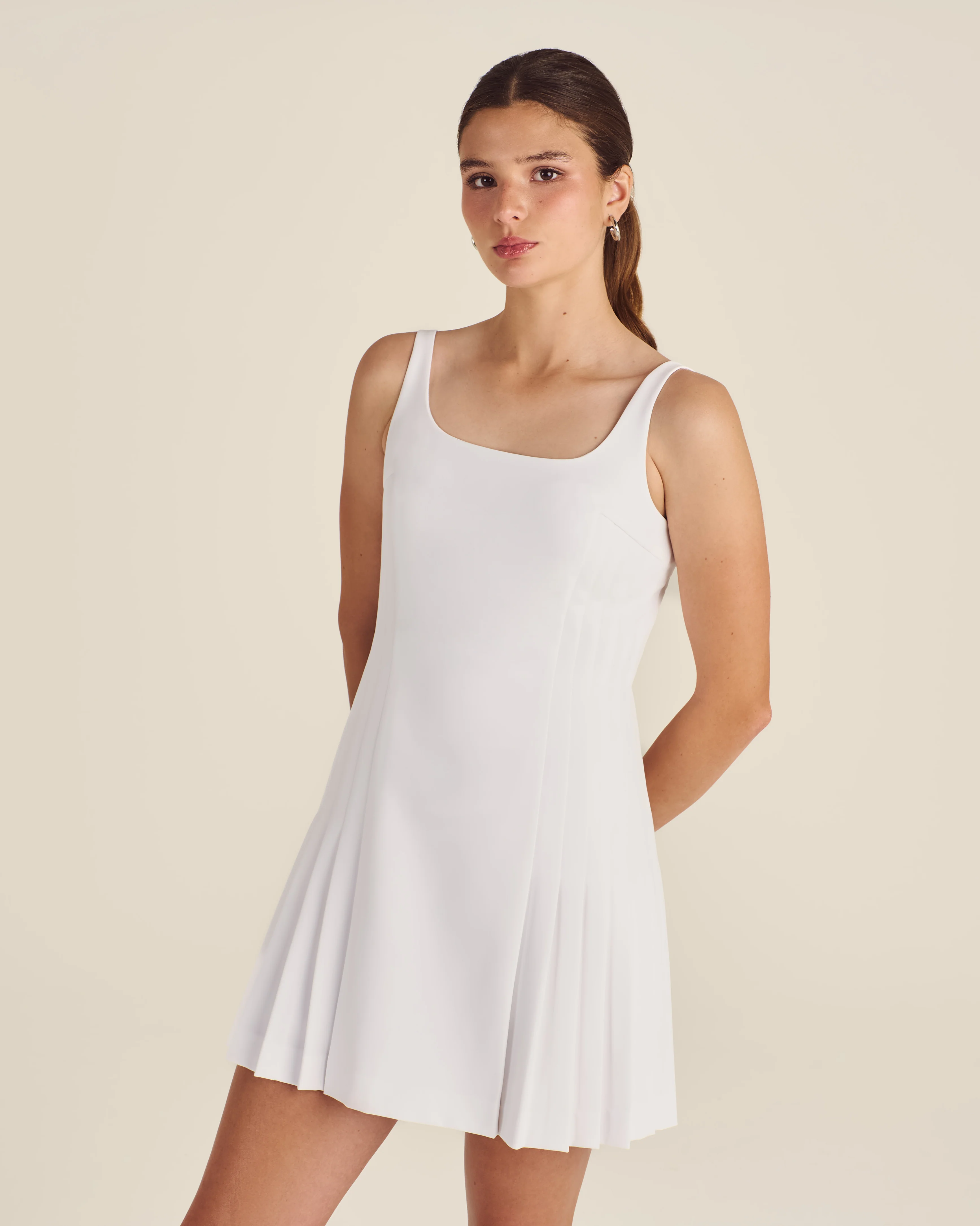 GIA PLEATED MINI DRESS - Image 3