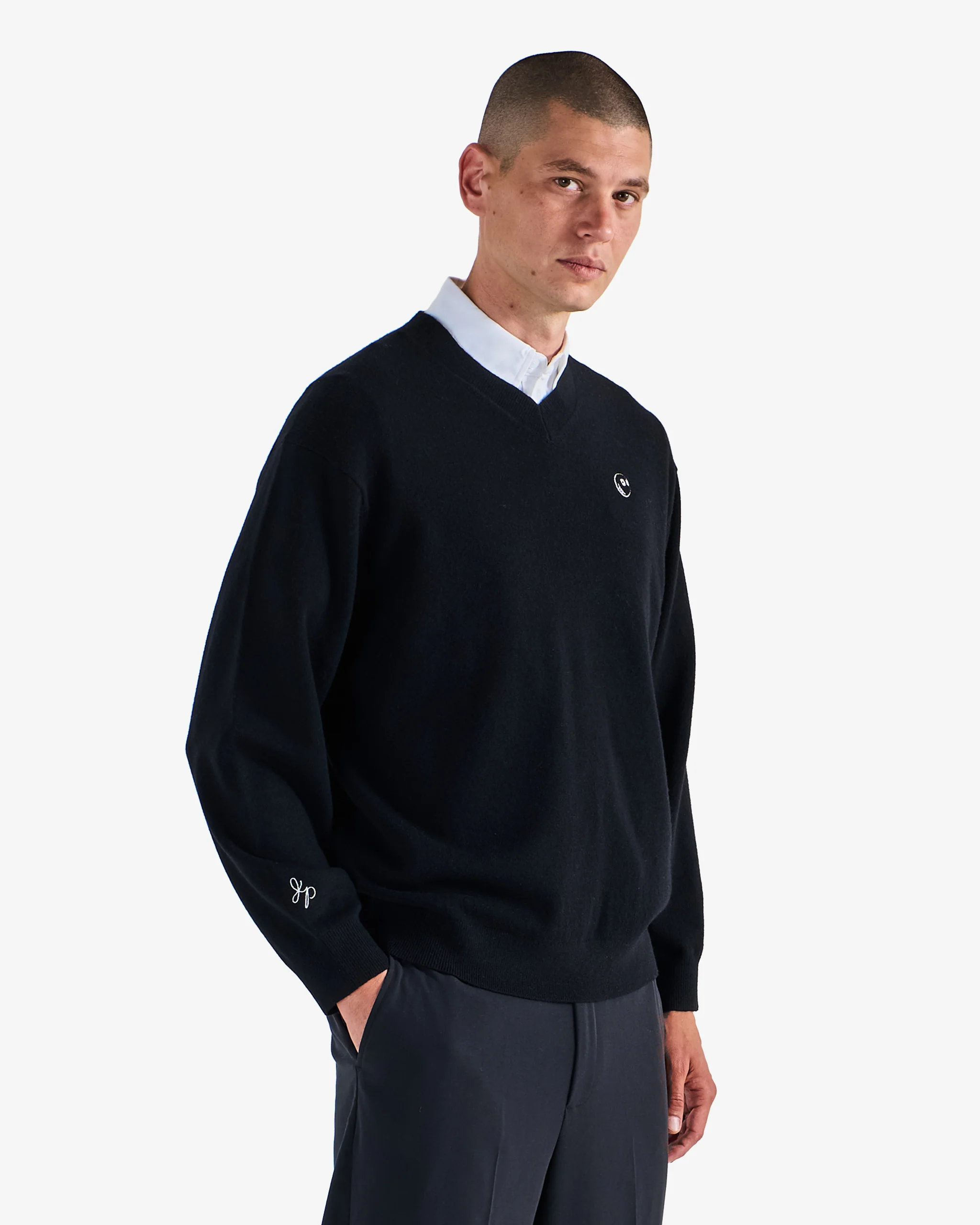 JESPER PARNEVIK V NECK MERINO WOOL SWEATER - Image 4