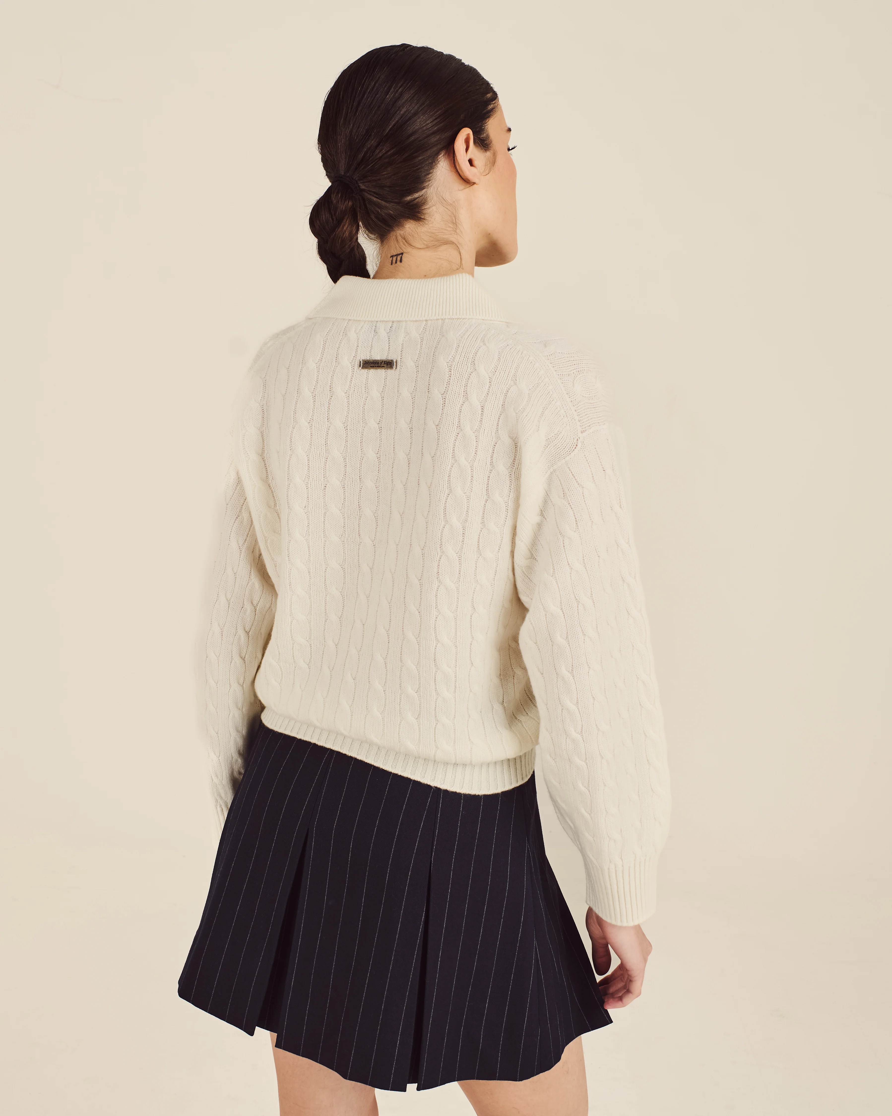 JOHNSTONS CROPPED CABLEKNIT SWEATER - Image 4