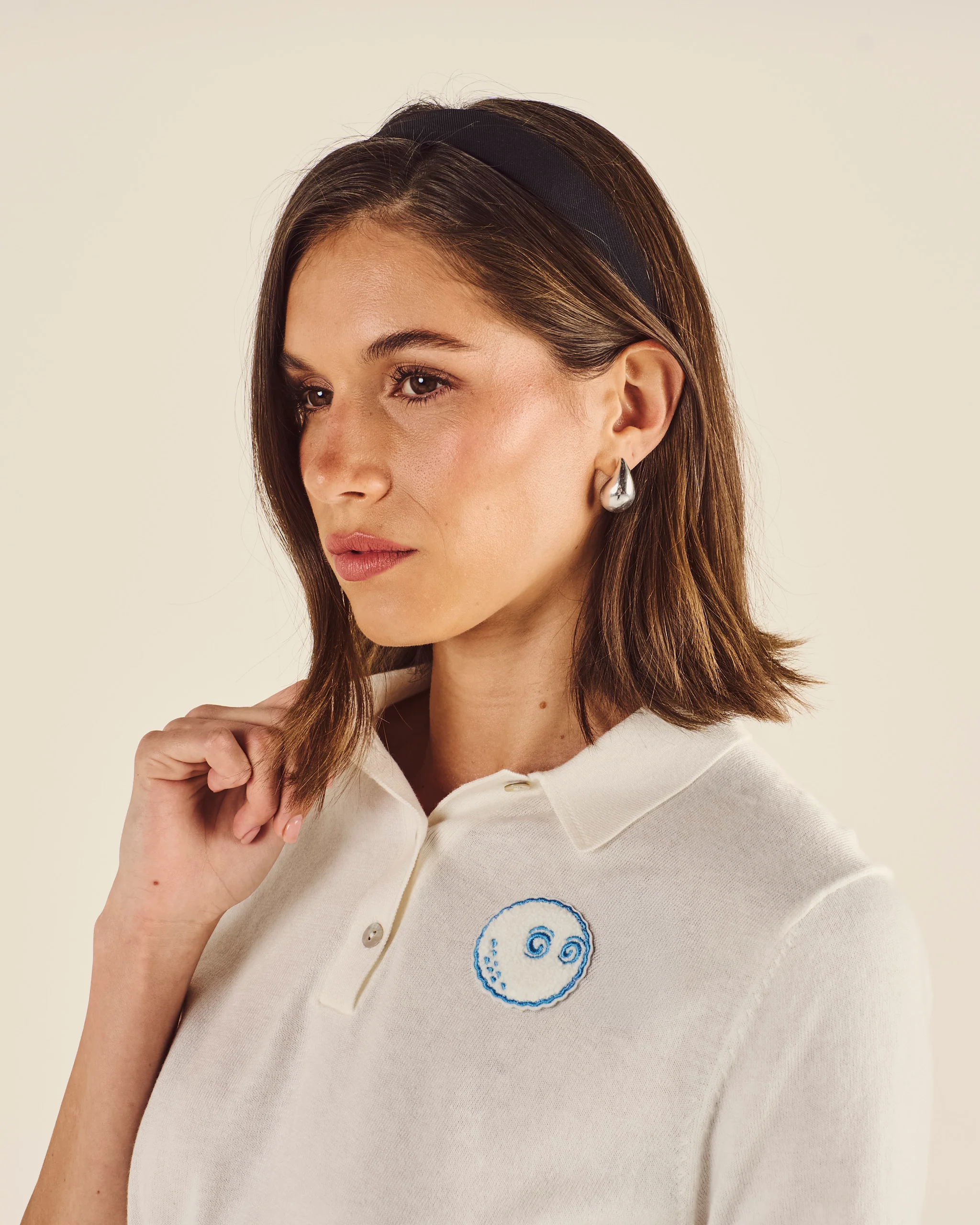 LINGUA FRANCA COTTON SILK POLO - Image 3