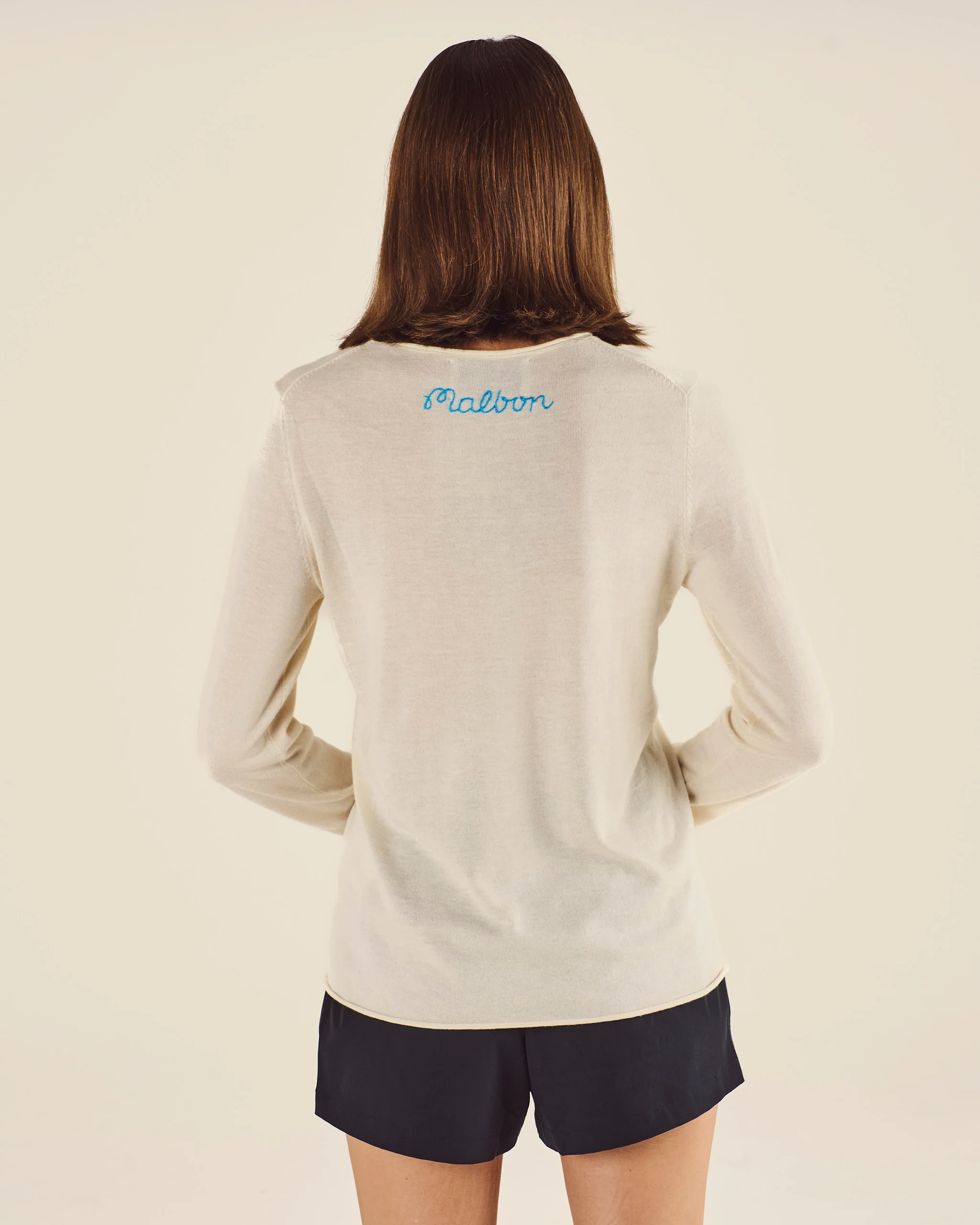 LINGUA FRANCA LONG SLEEVE CREWNECK SWEATER - Image 3