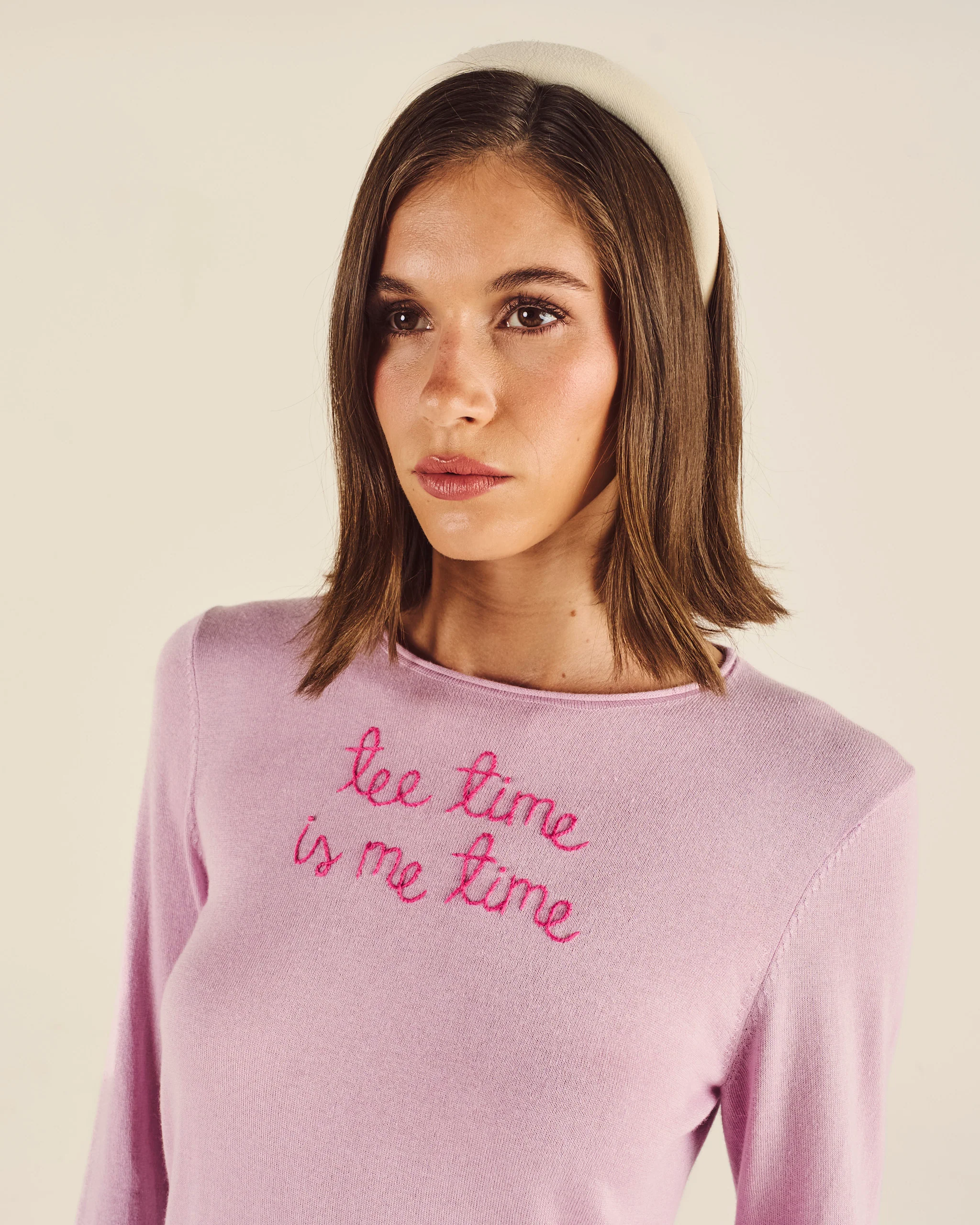 LINGUA FRANCA LONG SLEEVE CREWNECK SWEATER - Image 3