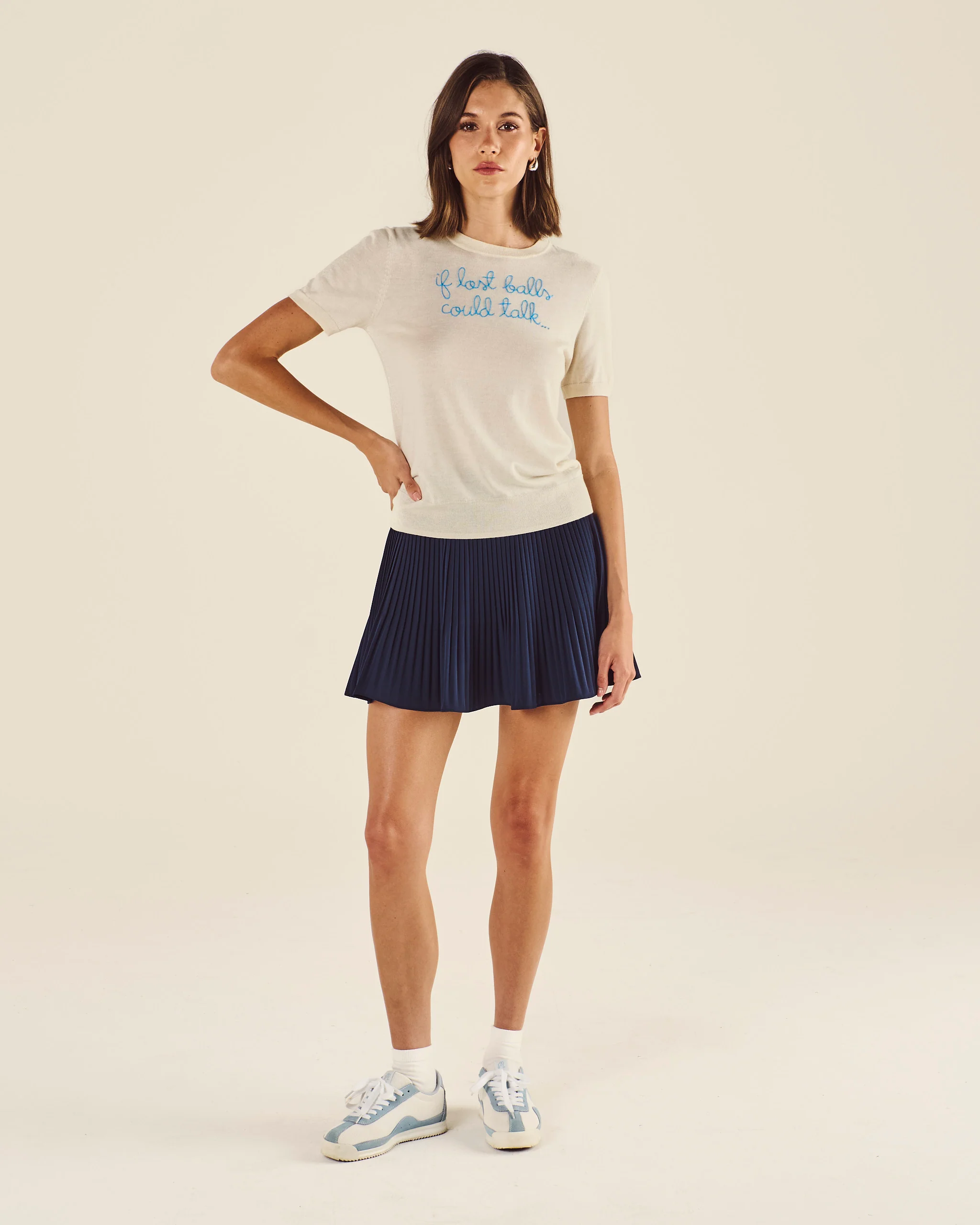 LINGUA FRANCA SHORT SLEEVE CREWNECK SWEATER - Image 4