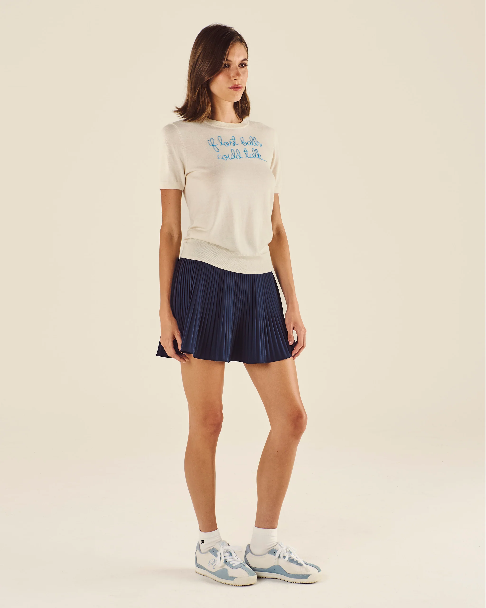 LINGUA FRANCA SHORT SLEEVE CREWNECK SWEATER - Image 5