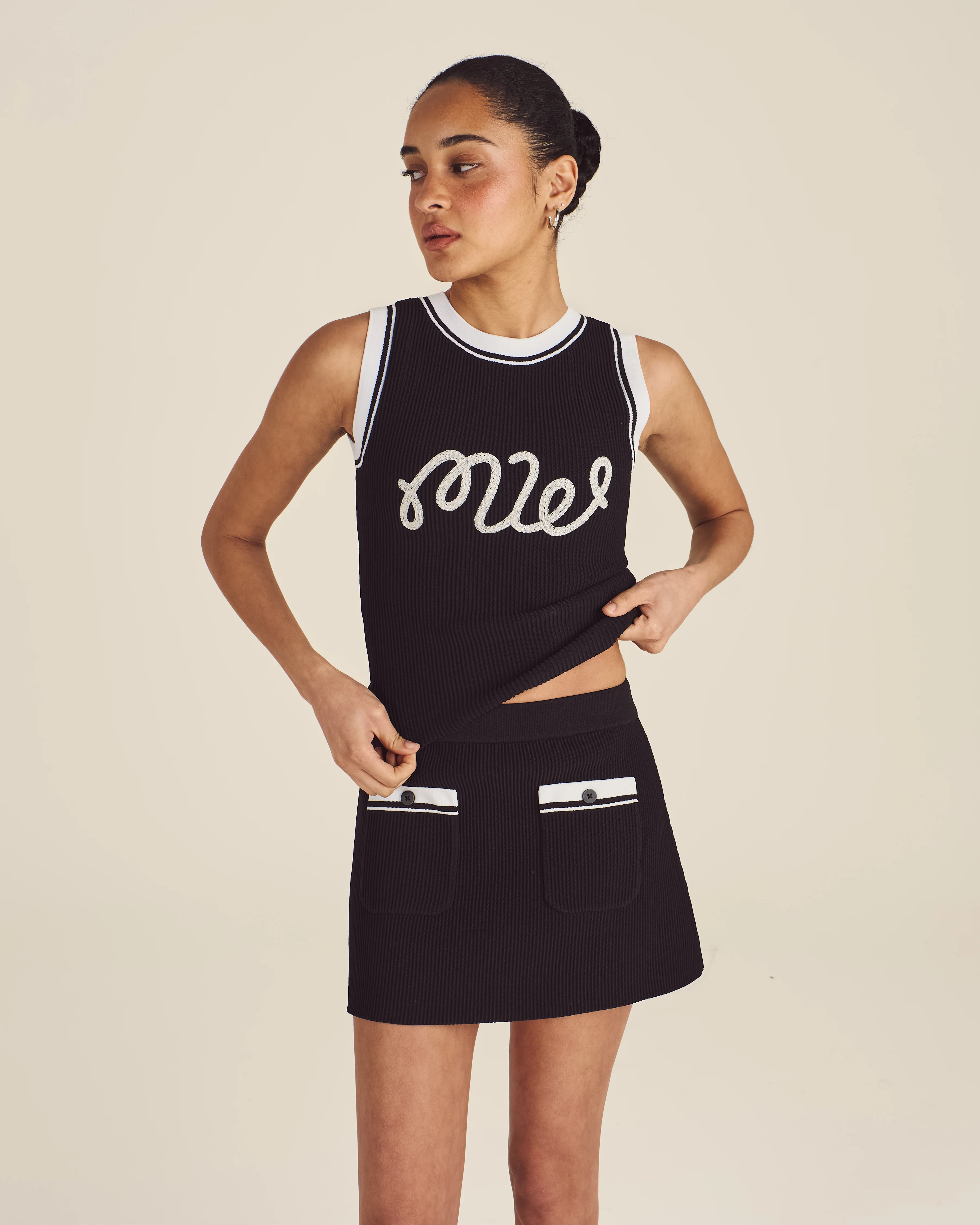 LUNA RIB KNIT SKIRT