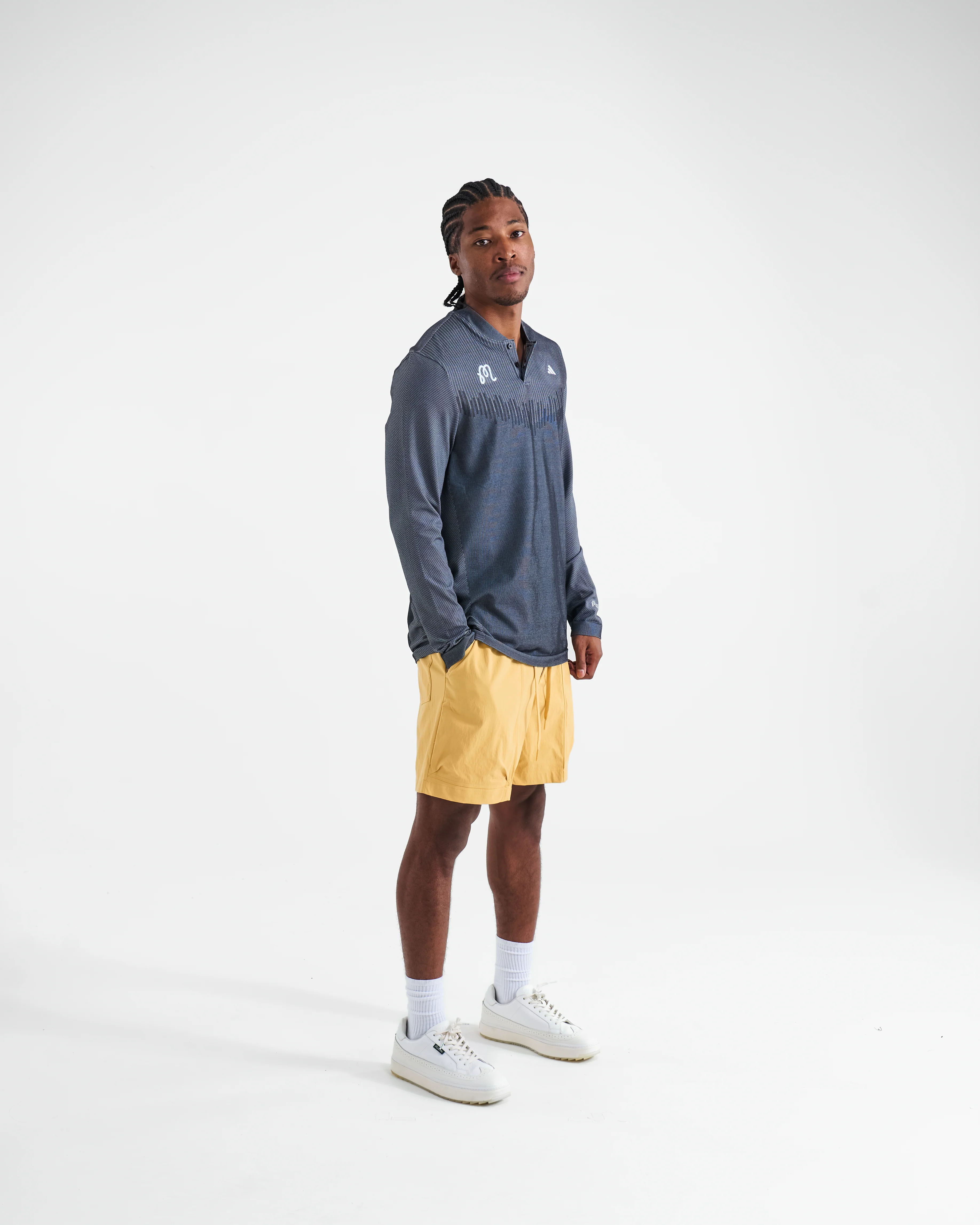 MALBON X ADIDAS Ultimate365 Tour Primeknit Long Sleeve Polo - Image 3