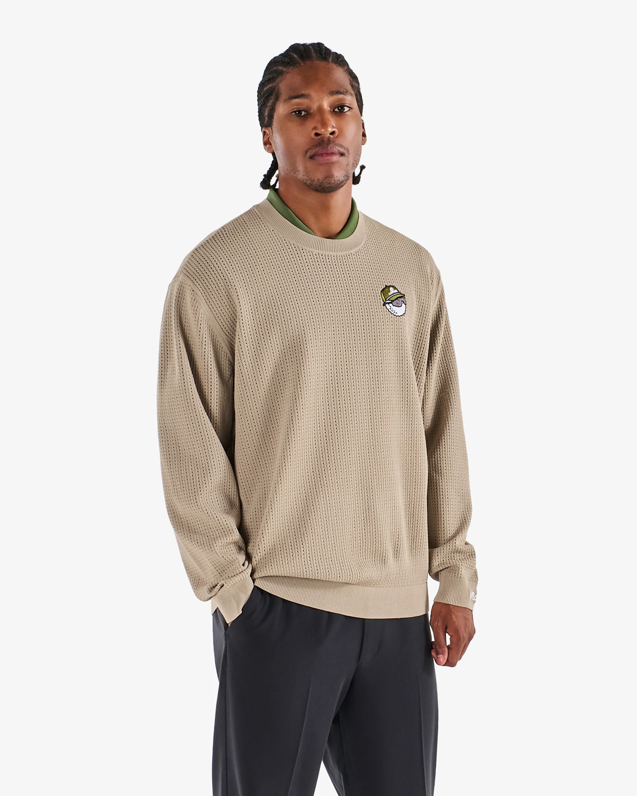 MALBON X LEXUS POLY PERFORATED CREWNECK - Image 3