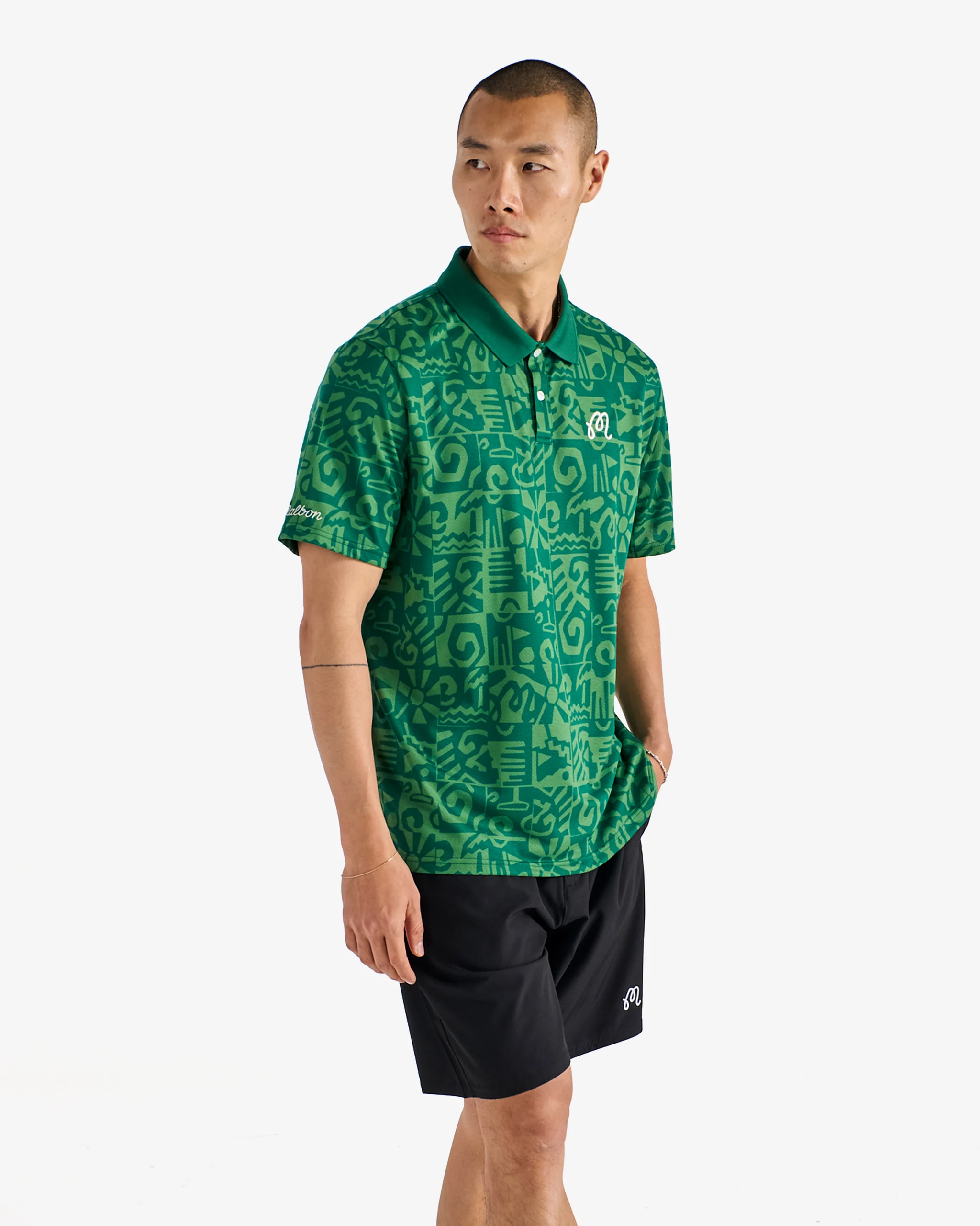 MEZZO PERFORMANCE PIQUE PRINTED POLO - Image 2