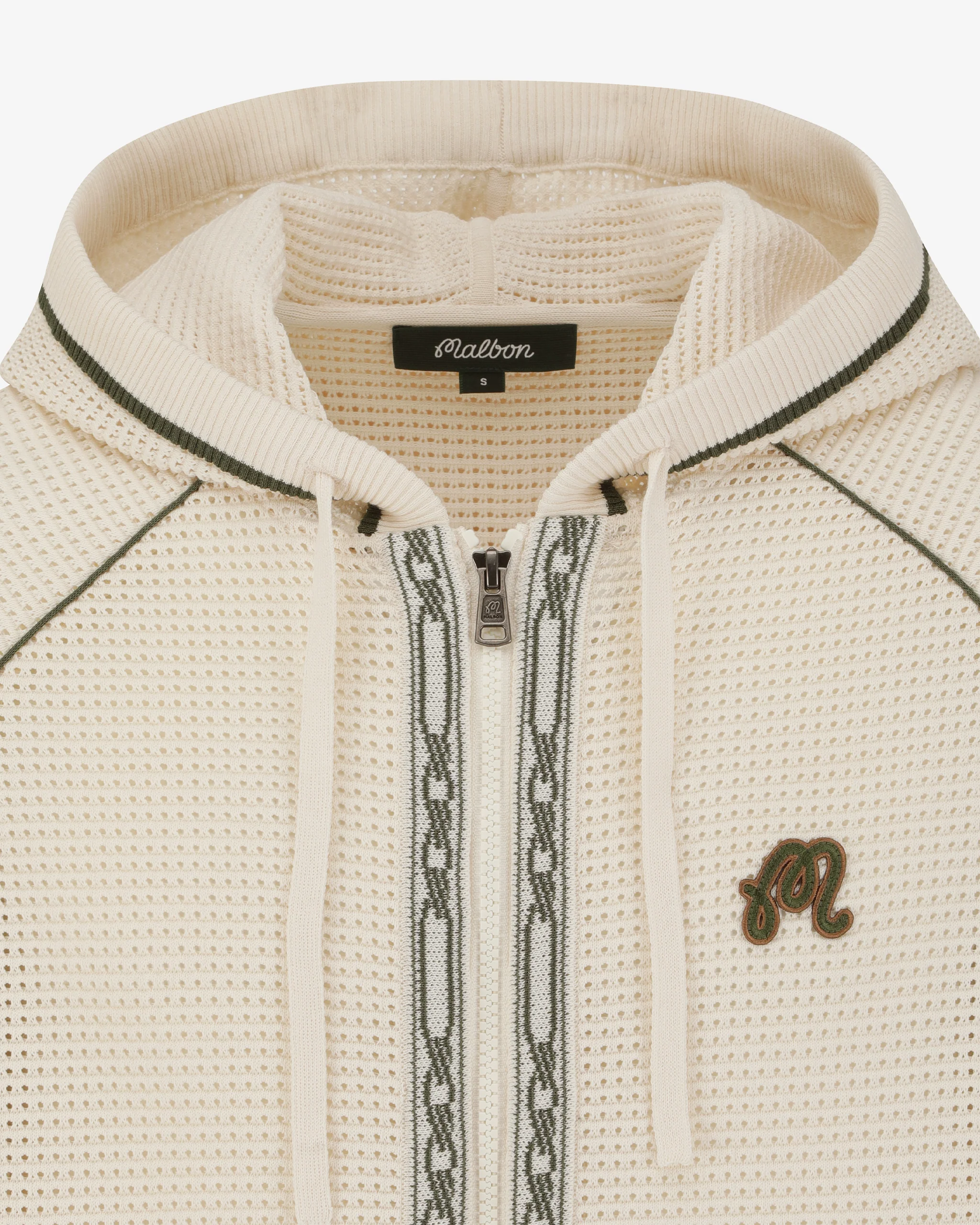 STUDIO SEOUL CROCHET KNIT FULL-ZIP HOODIE - Image 2